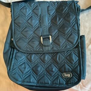 Lug Quilted Teal Blue Cross Body Bag